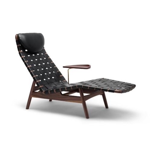 Sibast AV Egoist Chaise Lounge by Arne Vodder 1951 inkl Pude - Walnut/Black