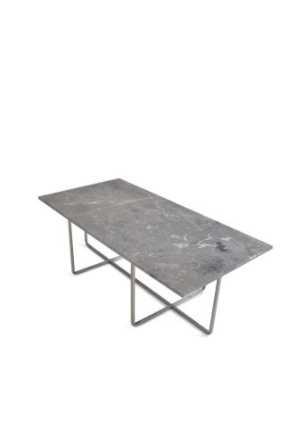 OX Denmarq NINETY LARGE Table 120x60x40 cm - Stainless Steel/Grey Italian