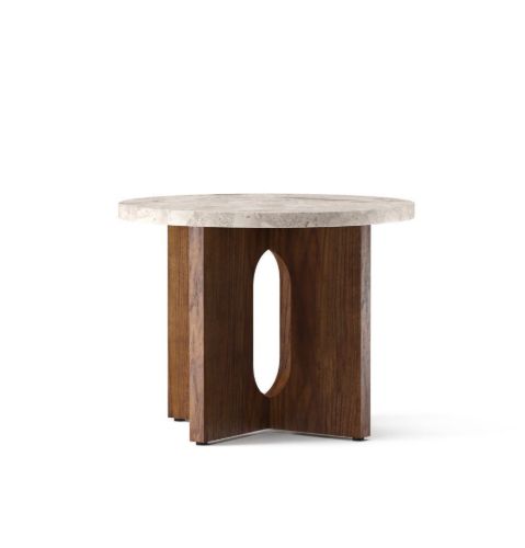 Audo Copenhagen Androgyne Beistelltisch Ø: 50 cm – Walnuss/Kunis Breccia