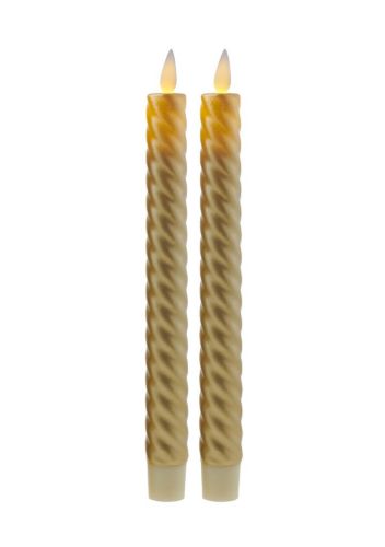 Sirius Sara Tall Wave 2 stkH: 25 cm Bevægelig flamme - Guld