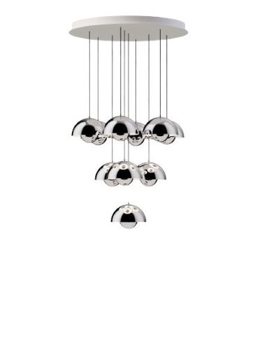 &Tradition Flowerpot VP10 Chandelier 10 Pendler - Chrome-Plated