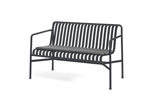 HAY Palissade Esszimmerbank-Sitzkissen 107,5 x 43,5 cm – Anthrazit