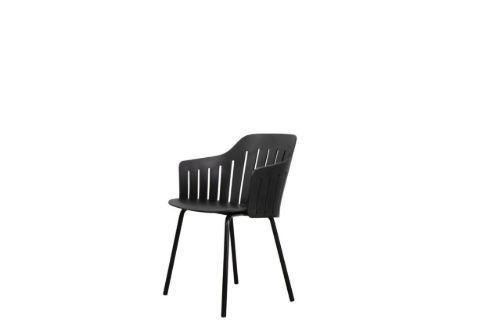 Cane-line Outdoor Choice Stol H: 87 cm - 4 Legs Black Steel/Black