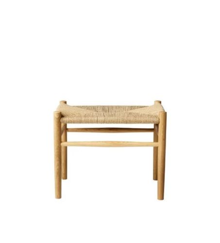 FDB Furniture J83 Hocker Jørgen Bækmark H: 41 cm - Naturgeflecht/Eiche 