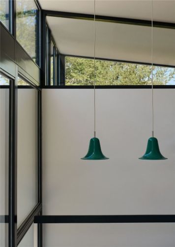 Verpan Pantop Pendelleuchte Ø: 23 cm - Metallic/Nachtblau