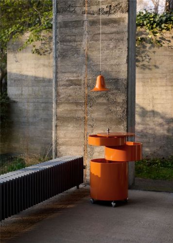 Verpan Pantop Pendelleuchte Ø: 23 cm - Metall/Leuchtendes Orange