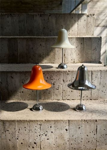 Verpan Pantop Tischleuchte Ø: 23 cm - Metall/Leuchtend Orange