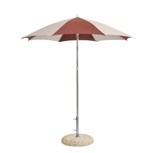 HAY Terrazza Parasol Ottekantet 200x200 cm - Off-White/Burgundy