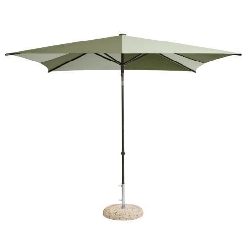 HAY Terrazza Parasol Firkantet 240x240 cm - Green/Dark Green 