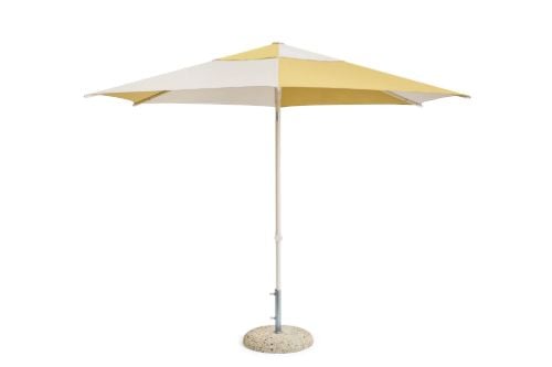 HAY Terrazza Parasol Sekskantet 300x300 cm - Off-White/Ochre