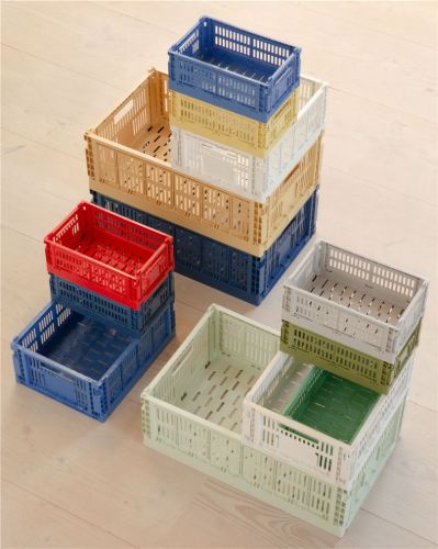 HAY Farbkiste Recycled S 10,5x17x26,5 cm - Dunkles Mint

