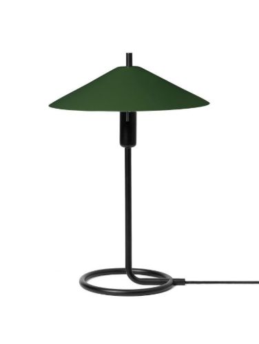 Ferm Living Filo Bordlampe H: 42,8 cm - Black/Dark Olive OUTLET