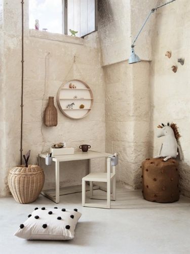 Ferm Living Dot Tufted Kissen 48x48 cm - Sandschwarz