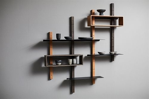 Muubs Open Shelf L für Regalsystem Eichen 70x20 cm - Dunkel gebeizte Eiche