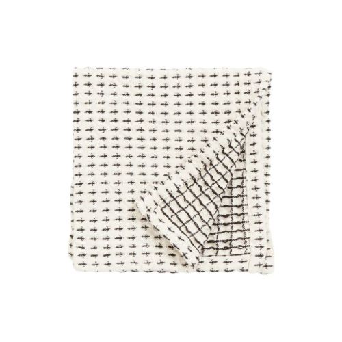 Nordal Dish Cloth Waffle 30x30 cm - Off White/Black OUTLET