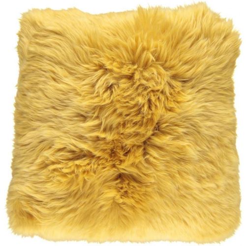 Natures Collection Cushion of New Zealand Sheepskin 50x50 cm - Imperial Yellow OUTLET