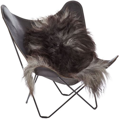 Natures Collection Icelandic Sheepskin Long Wool 60x90 cm - Natural Grey Dark OUTLET