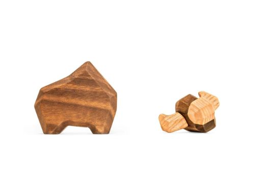 FableWood Little Bull 8x11 cm - Walnuss/Esche OUTLET