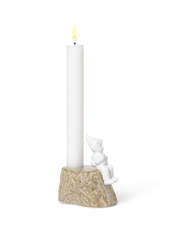 Kähler Christmas Tales Julerejse H: 9,5 cm - Hvid OUTLET