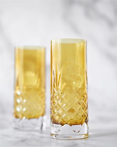 Frederik Bagger Crispy Highball Glas 2stk 37 cl - Citrin/Bernstein
