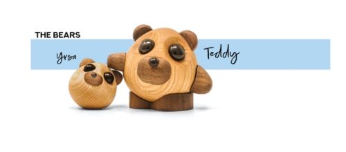FableWood Bär Yrsa Muntermacher S H: 5 cm – Holz OUTLET