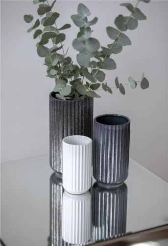 Lyngby Vase H: 12,5 cm - Schwarz