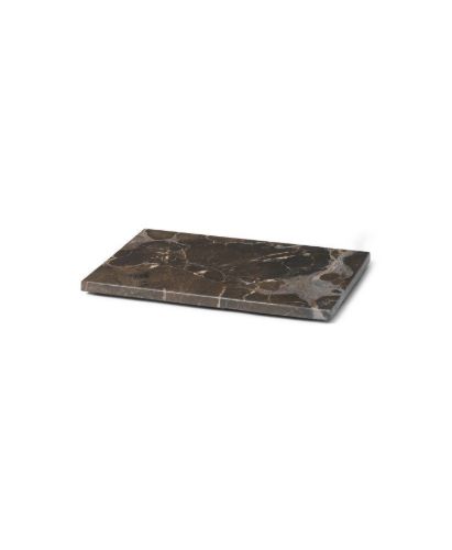 Ferm Living Tray for Plant Box Marble D: 17 cm - Dark Brown