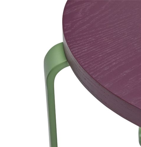 Hübsch Smile Stool H: 46,5 cm - Burgundy/Green  OUTLET