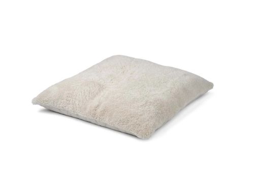 Natures Collection Maxi Float Cushion New Zealand Sheepskin Short Wool Single Side 90x90 cm - Pearl OUTLET