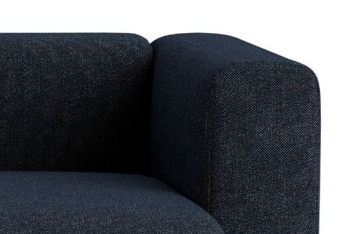 HAY Mags 3-Sitzer-Kombination 4 L: 321 cm – Rechtes Ende – Fairway Dunkelblau 308–288/Schwarz gebeizte Buche