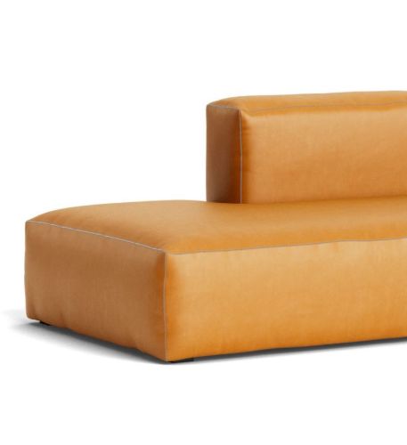 HAY Mags Soft 3-Sitzer-Kombination 4 rechtes Ende L: 331 cm – Sense Cognac-Leder