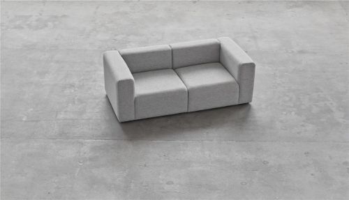 HAY Mags 2-Sitzer-Kombination 1 L: 194 cm – Hallingdal 130/Schwarz gebeizte Buche