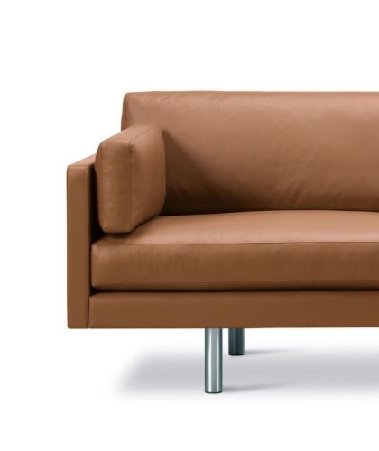 Erik Jørgensen EJ220 2062 2 Pers. Sofa 100 L: 212 cm – Cognacfarbenes Omni-Leder/Chrom