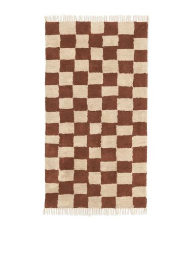 Ferm Living Mara Washable Tæppe 90x150 cm - Rust/Warm Sand