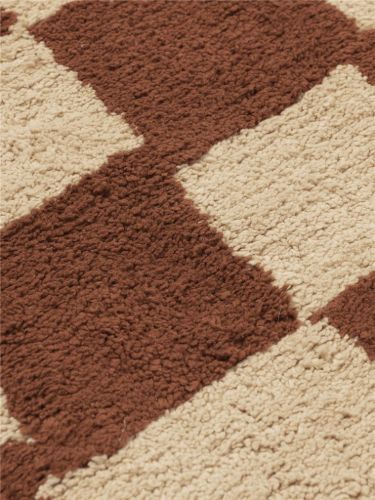 Ferm Living Mara Waschbarer Teppich 90 x 150 cm – Rost/Warm Sand