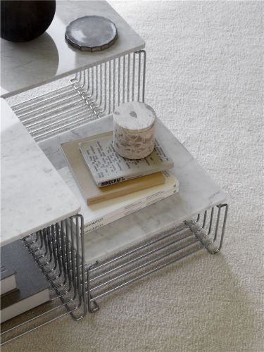 Montana Panton Wire Auflegeplatte, Single, 1,2 x 34,8 x 25,7 cm – Weißer Marmor