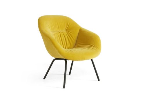 HAY AAL87 Chair H: 81 cm - Black Powder Coated Steel / Lola Yellow
