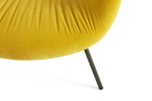 HAY AAL87 Stuhl H: 81 cm – Schwarz pulverbeschichteter Stahl / Lola-Gelb