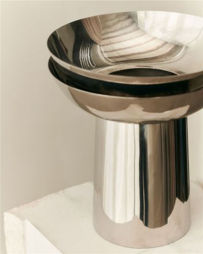 Louise Roe Fountain Vase #02 H: 30 cm - Polierter Edelstahl
