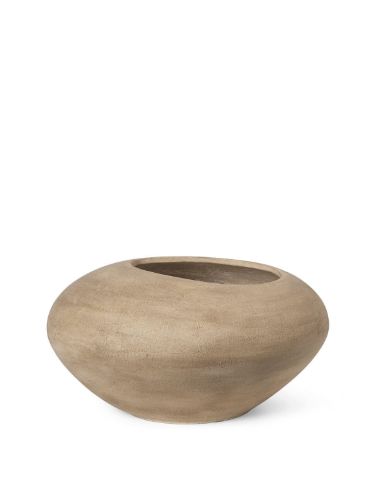 Ferm Living Dodu Pot Low H: 30,3 cm - Brown