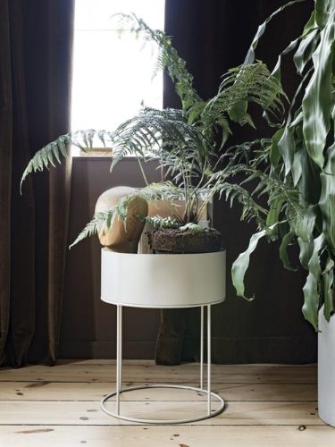 Ferm Living Pflanzkasten rund Ø: 40 cm – Hellgrau