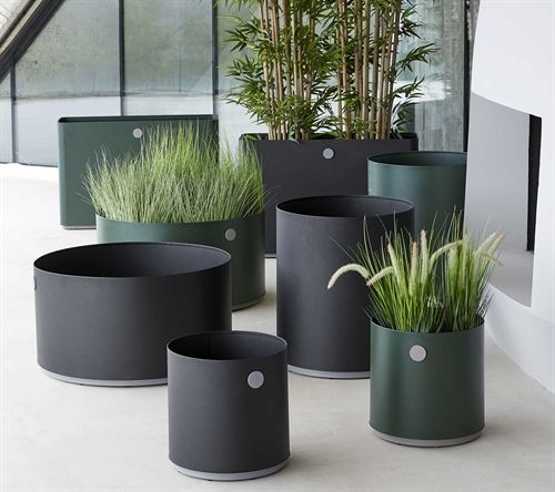 Cane-line Outdoor Grow Plantekasse Mellem H: 61 cm - Dunkelgrün