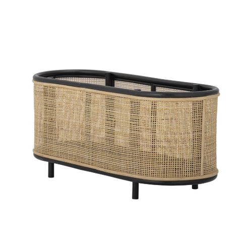 Bloomingville Ebbie Pflanzgefäß Rattan 70x30x29 cm - Natur/Schwarz