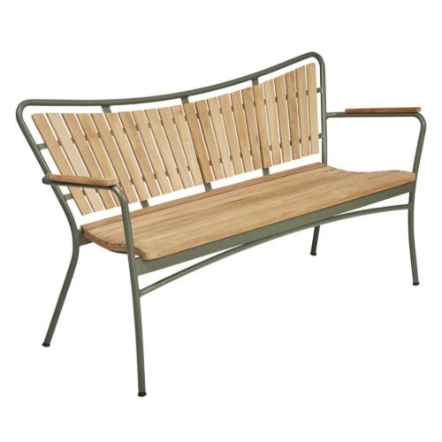 Mandalay Marguerit Havebænk L: 143 cm - Teak/Olivengrøn 