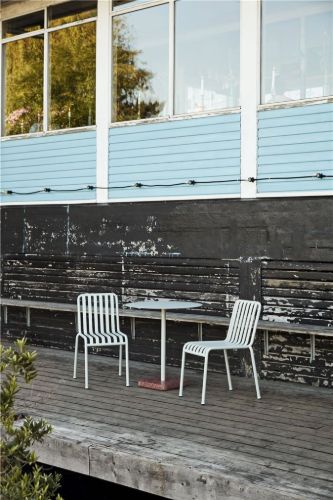 HAY Terrazzo-Tisch Ø: 70 cm – Roter Terrazzo