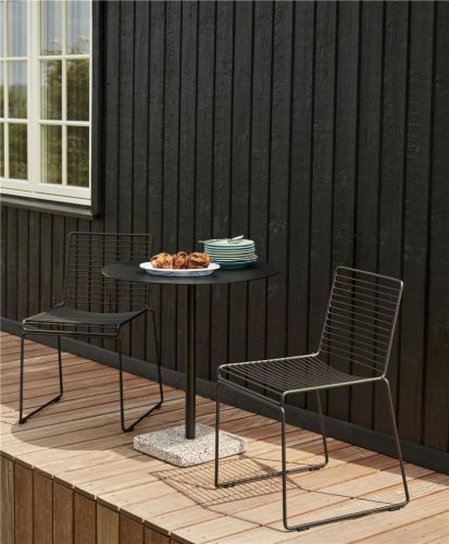 HAY Terrazzo-Tisch Ø: 70 cm – Grauer Terrazzo
