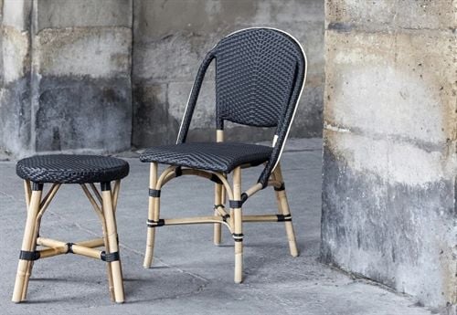 Sika-Design Sofie Caféstol SH: 45 cm - Schwarz m. Schwarz