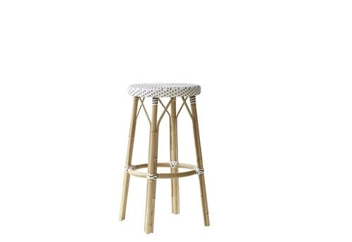 Sika-Design Simone Barstol H: 78 cm - White w. Cappuchino Dot 