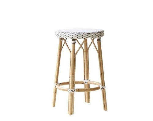 Sika-Design Simone Counterstol H: 68 cm - White w. Cappuchino Dot 