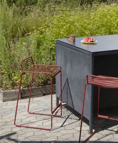 HAY Hee Barhocker niedrig 2 Stk SH: 65 cm - Herbstgrün